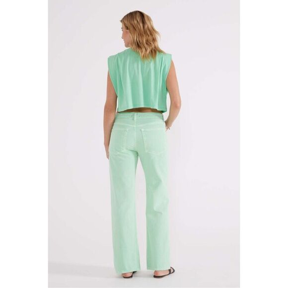 Ética Amis Relaxed Boot Cut Jeans in Dusty Aqua Size 28 - Picture 5 of 13